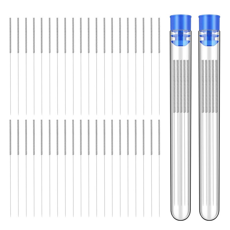 EILKBLA 40Pcs 3D Printer Nozzle Cleaning Kit, Nozzle Cleaner 3D Printer - 0.4mm Stainless Steel Cleaning Needles Set, Universal for 3D Printers, Clog Removal Tool Kit - Image 1